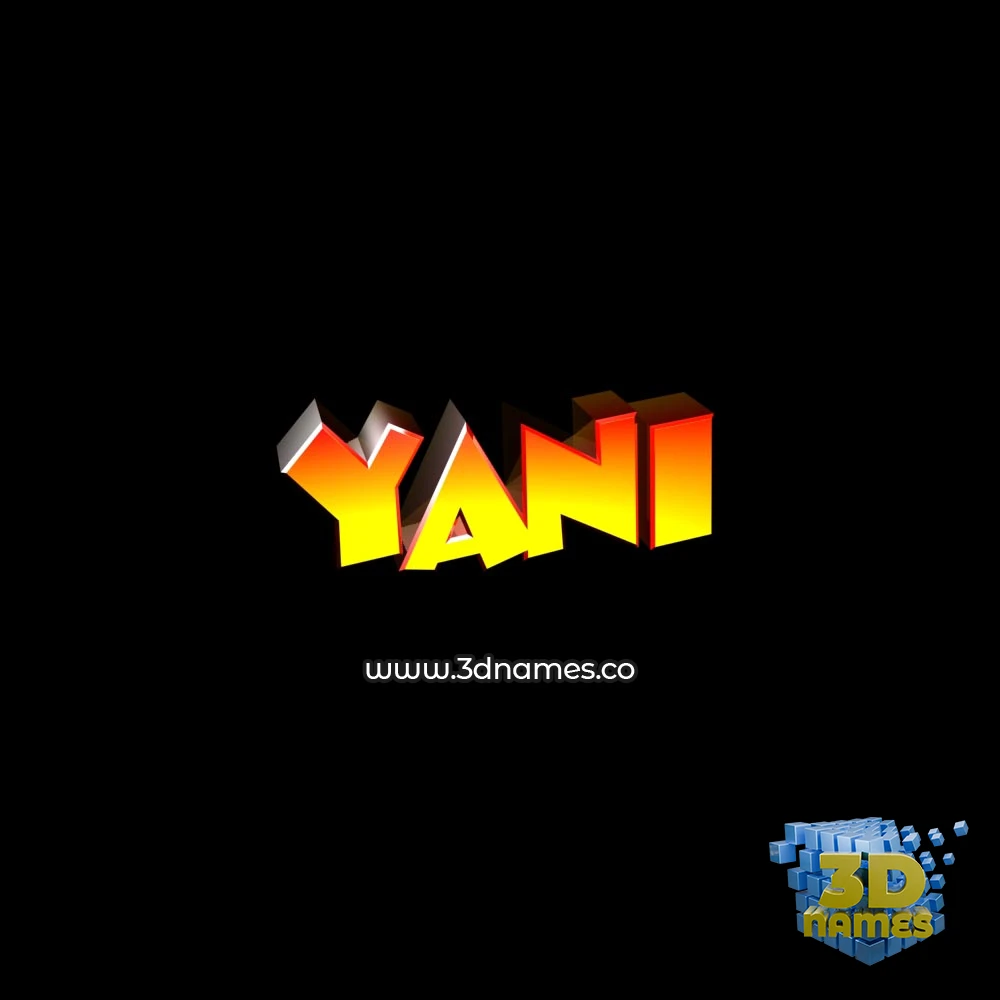 yani in Black Background style - 3D name wallpaper