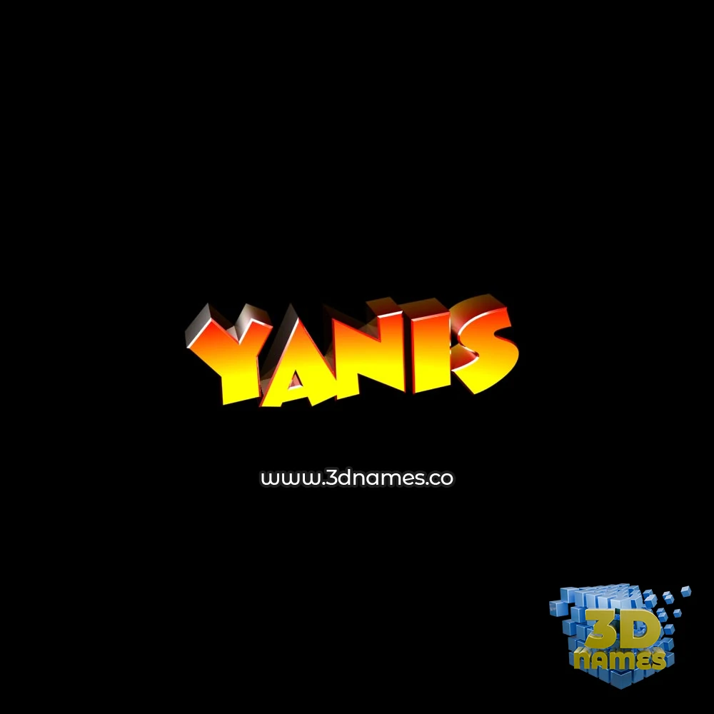 yanis in Black Background style - 3D name wallpaper