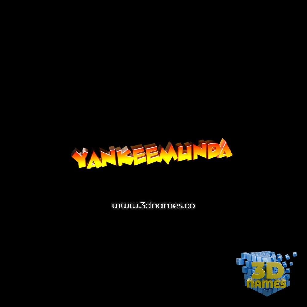 yankeemunda in Black Background style - 3D name wallpaper
