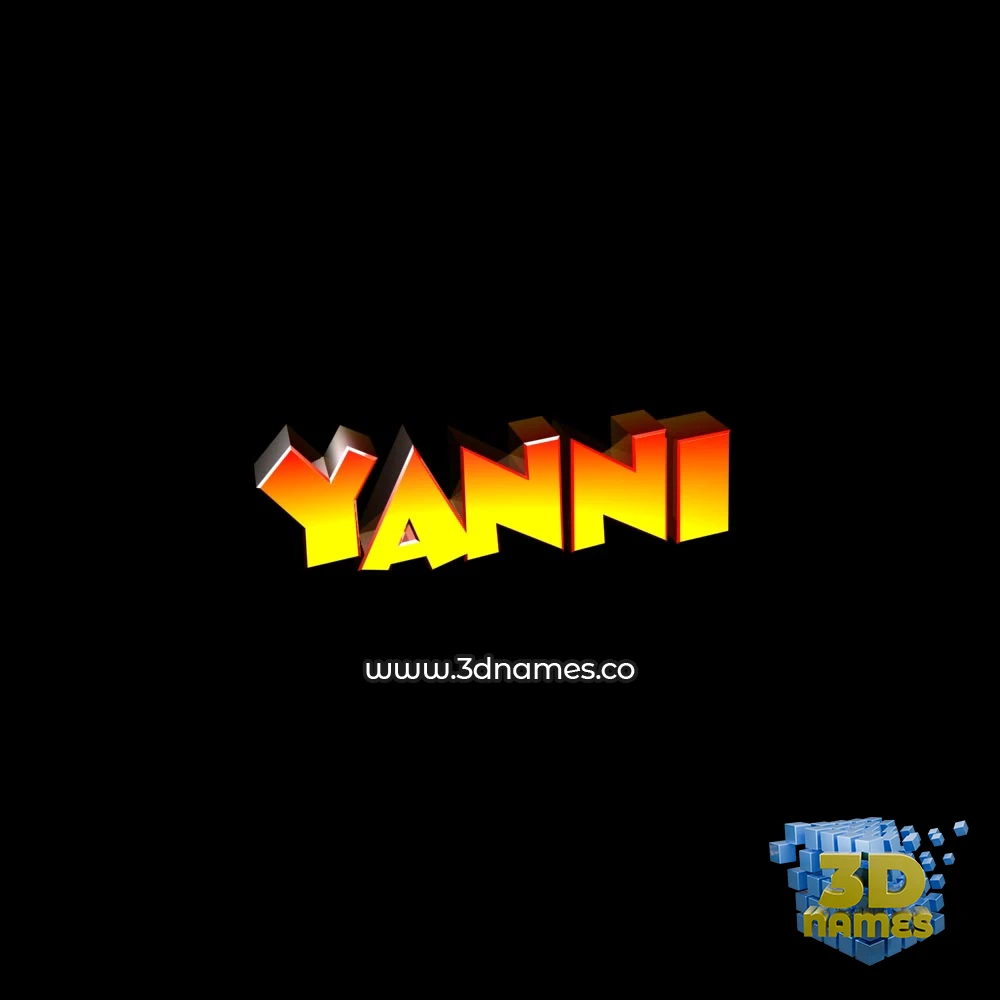yanni in Black Background style - 3D name wallpaper