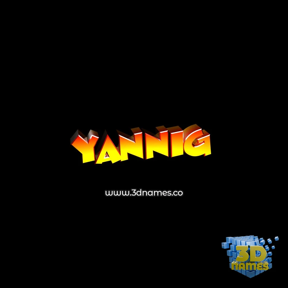 yannig in Black Background style - 3D name wallpaper