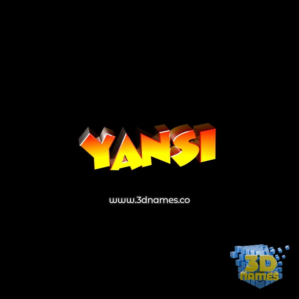 yansi in Black Background style - 3D name wallpaper