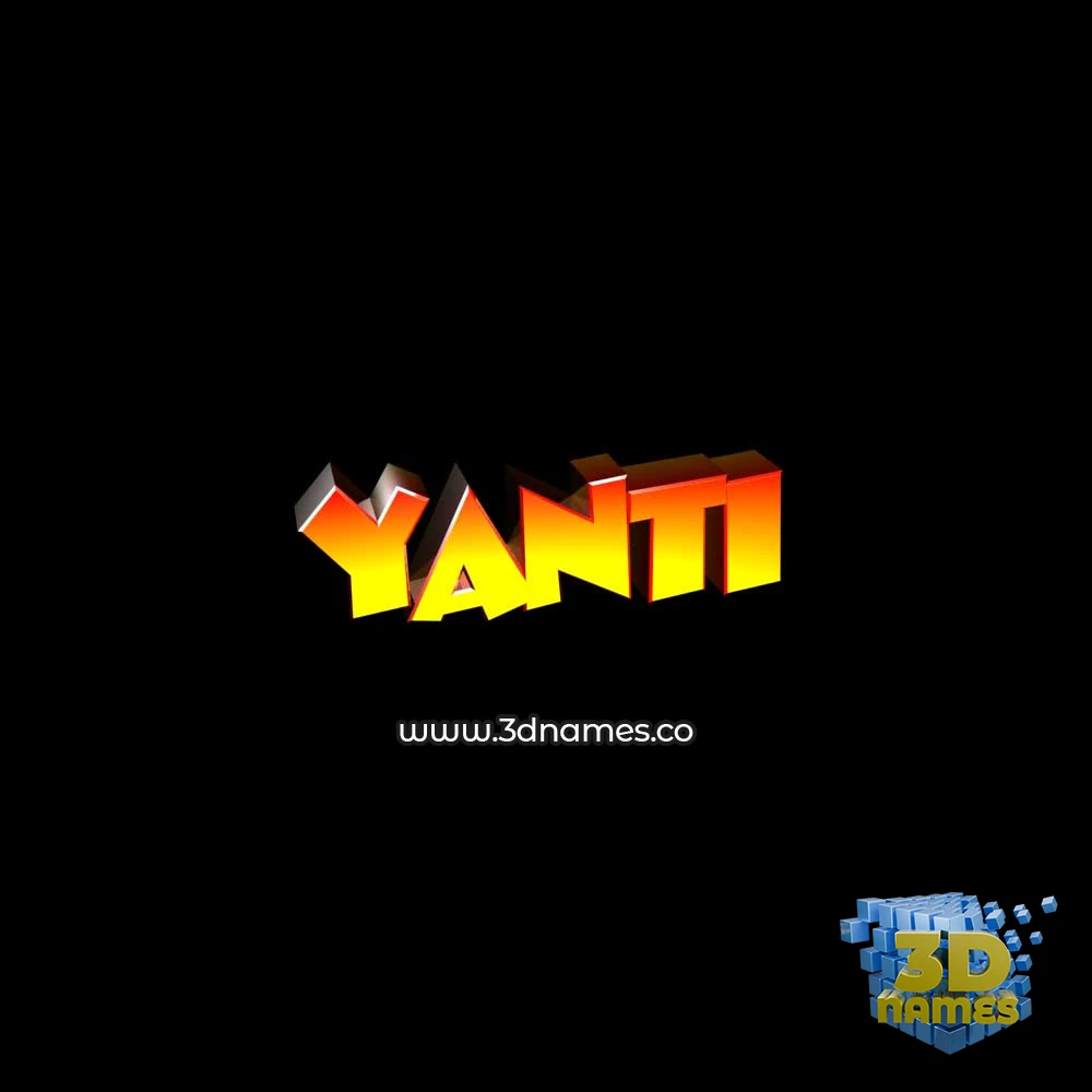 yanti in Black Background style - 3D name wallpaper