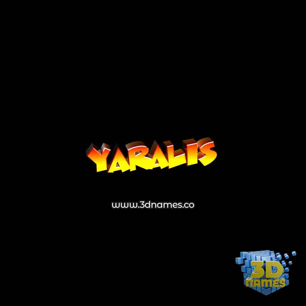 yaralis in Black Background style - 3D name wallpaper