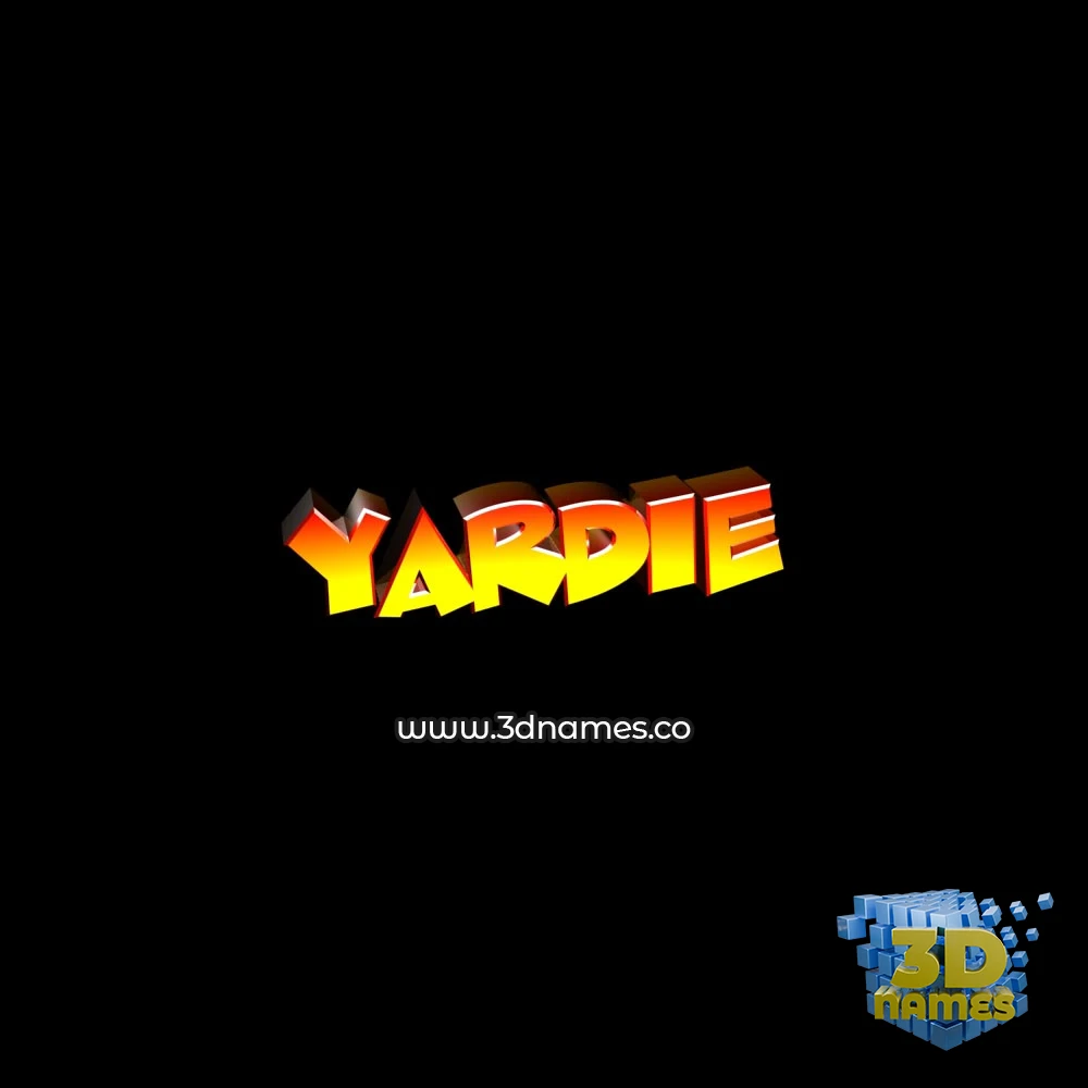 yardie in Black Background style - 3D name wallpaper