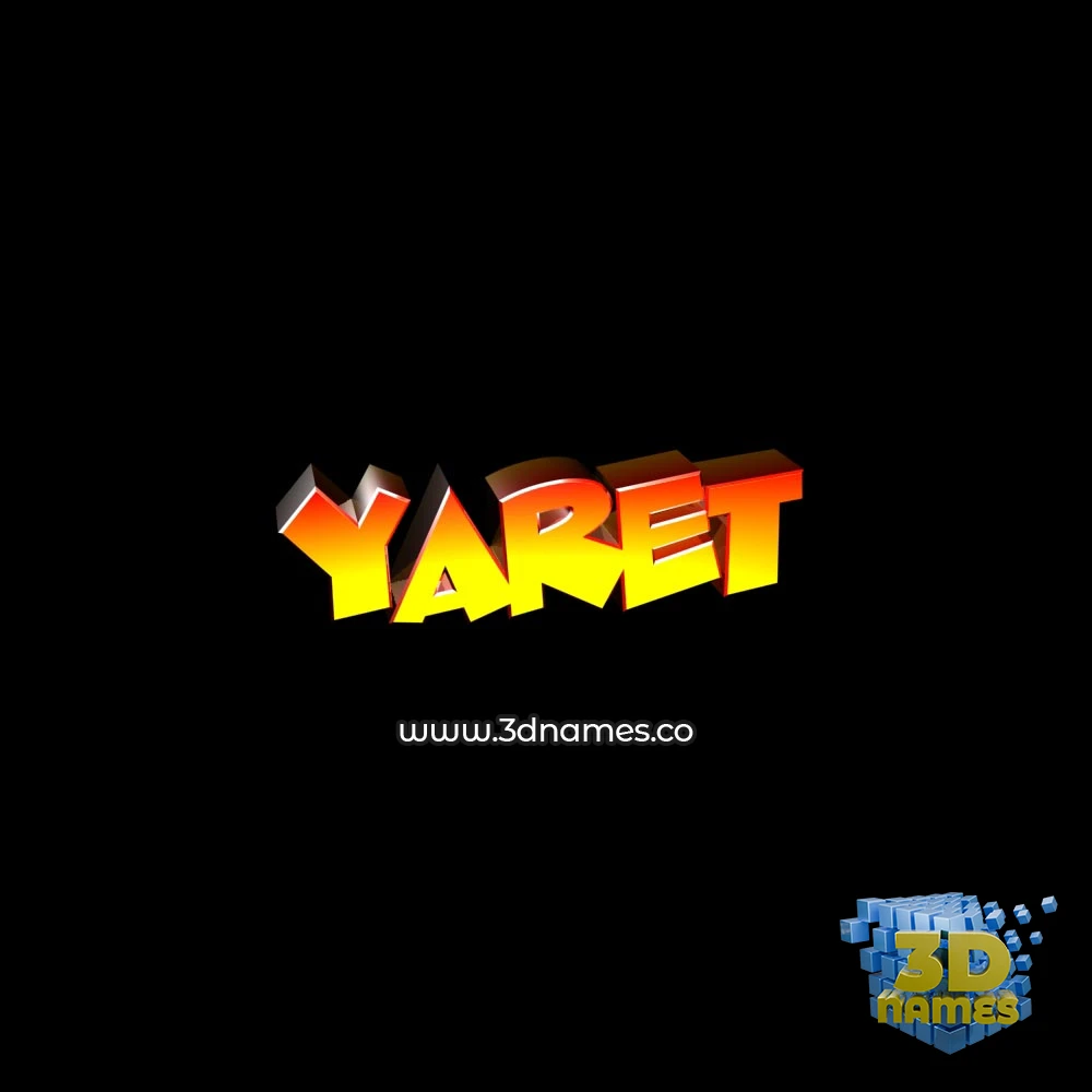 yaret in Black Background style - 3D name wallpaper