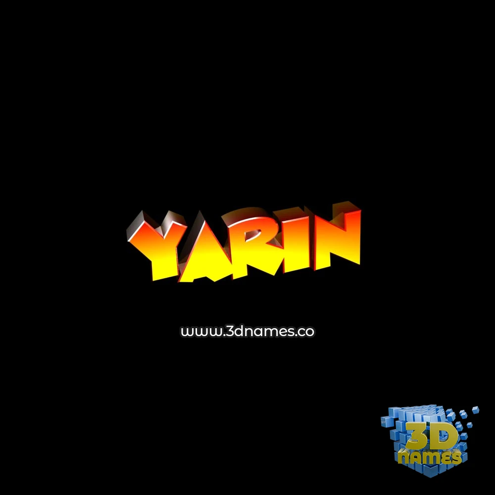 yarin in Black Background style - 3D name wallpaper