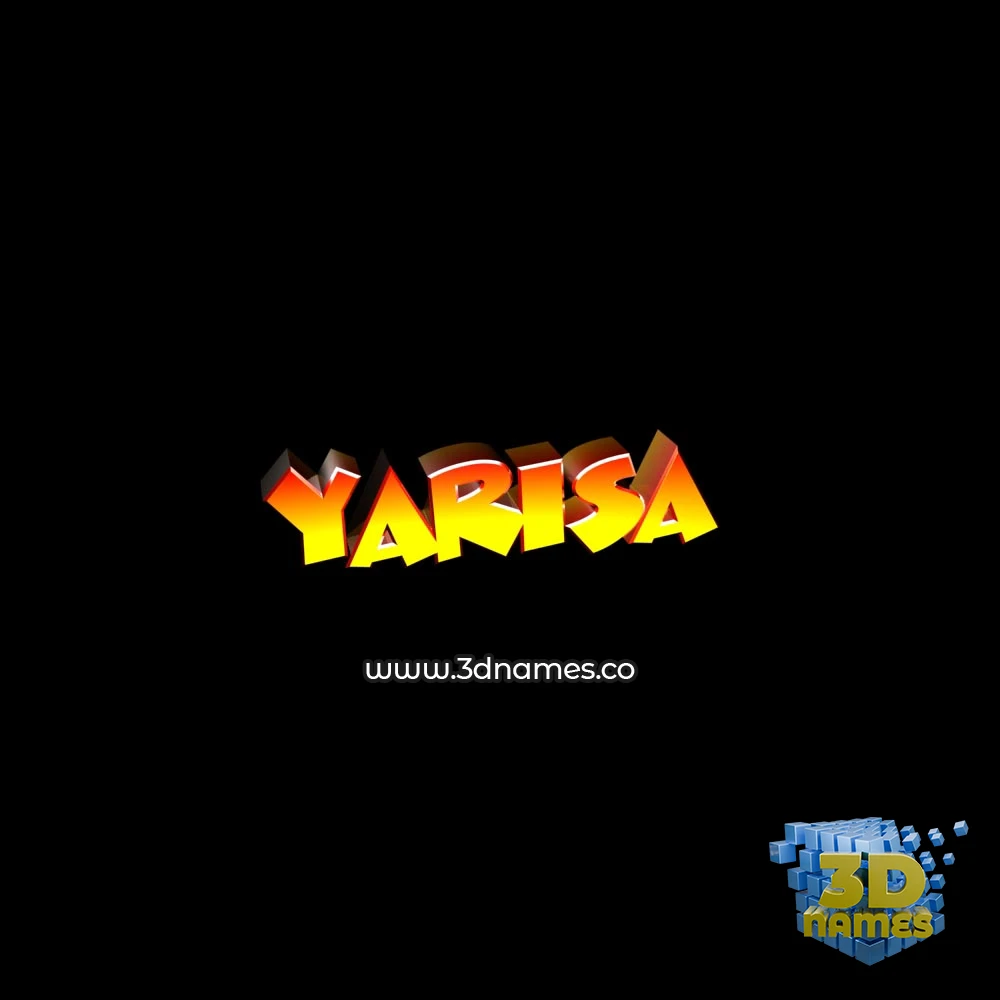 yarisa in Black Background style - 3D name wallpaper