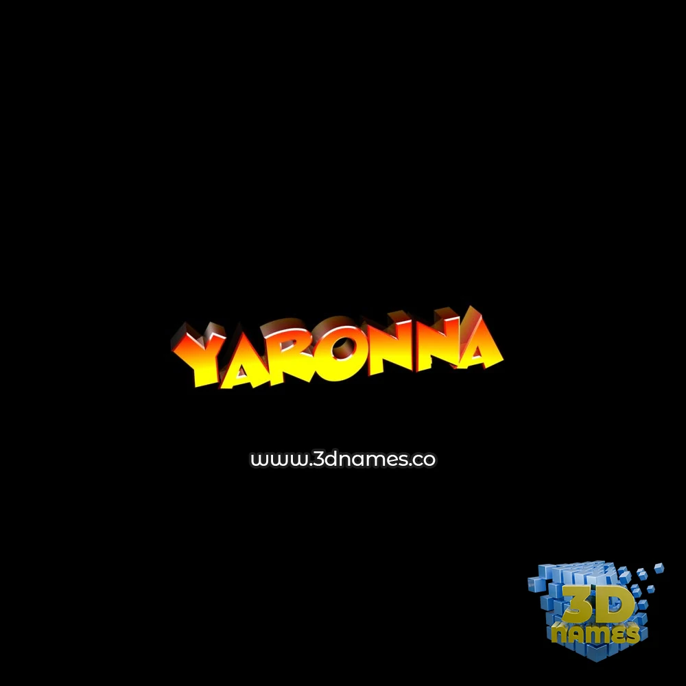 yaronna in Black Background style - 3D name wallpaper