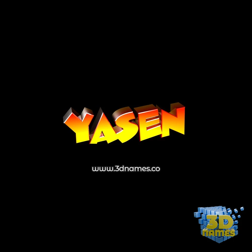 yasen in Black Background style - 3D name wallpaper