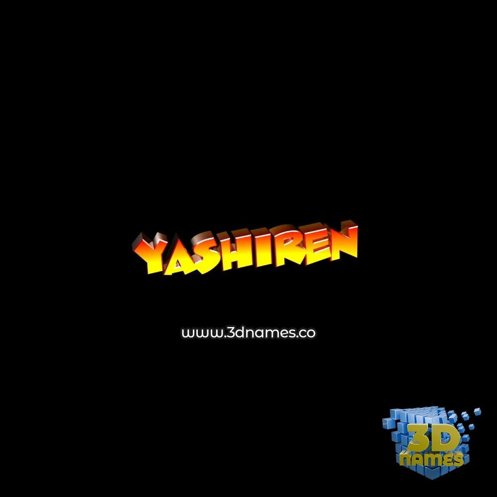 yashiren in Black Background style - 3D name wallpaper
