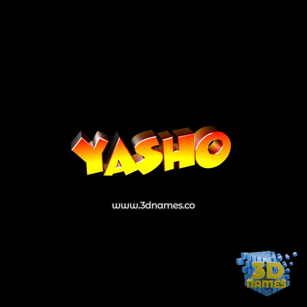 yasho in Black Background style - 3D name wallpaper