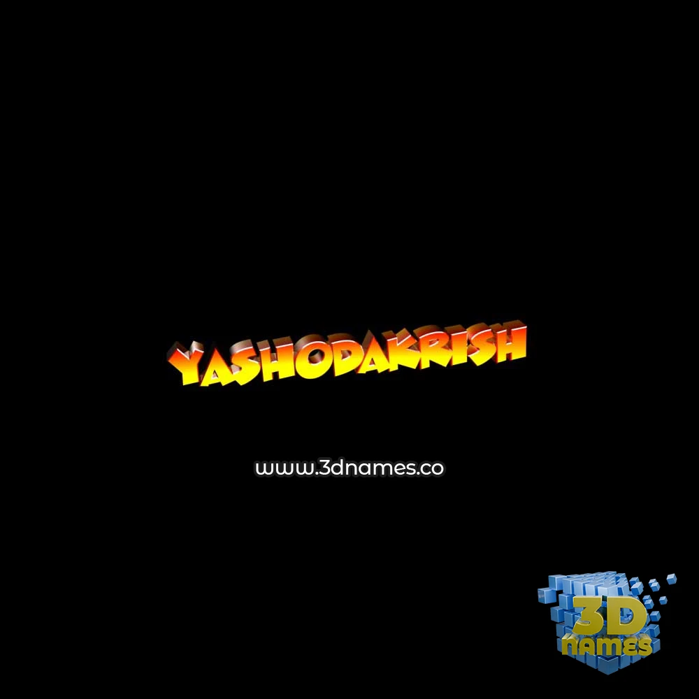 yashodakrish in Black Background style - 3D name wallpaper