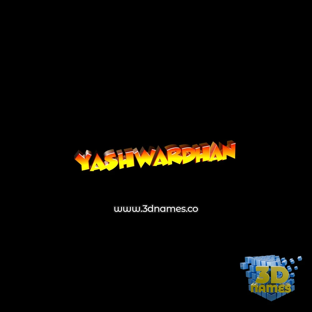 yashwardhan in Black Background style - 3D name wallpaper