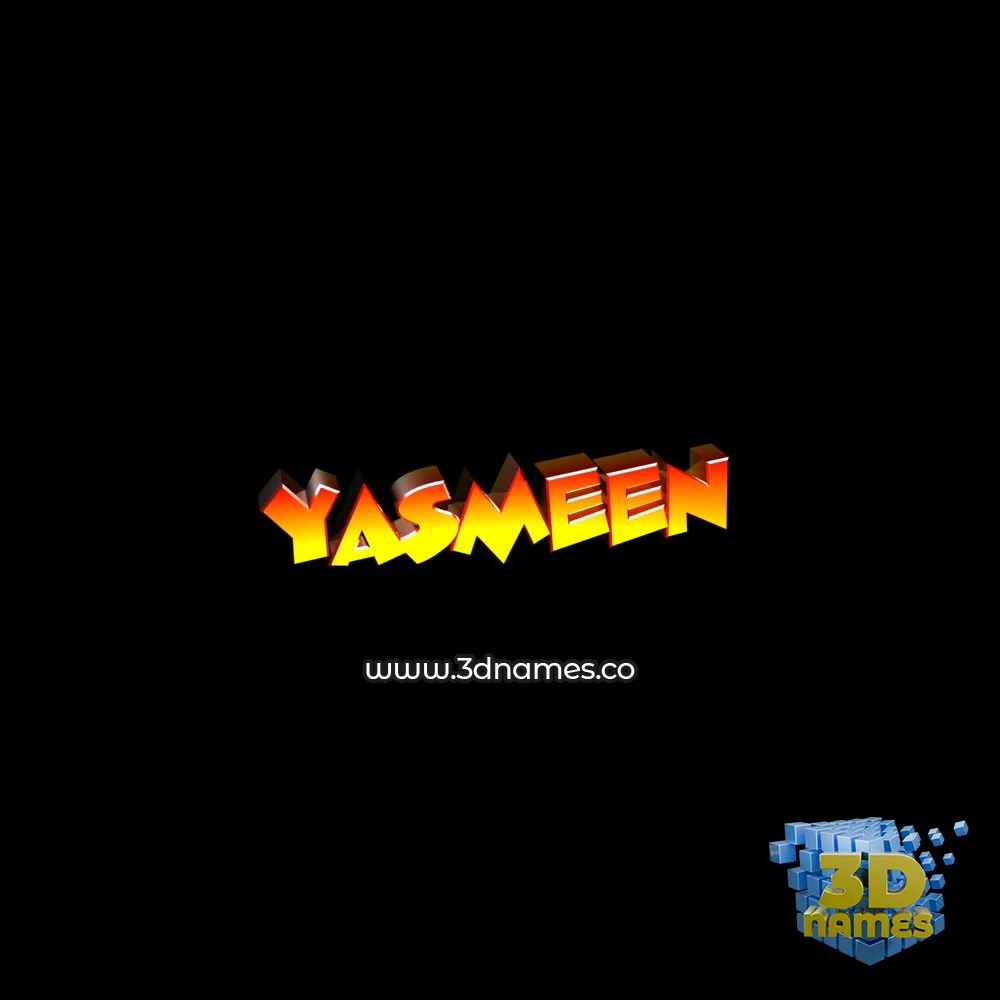 yasmeen in Black Background style - 3D name wallpaper