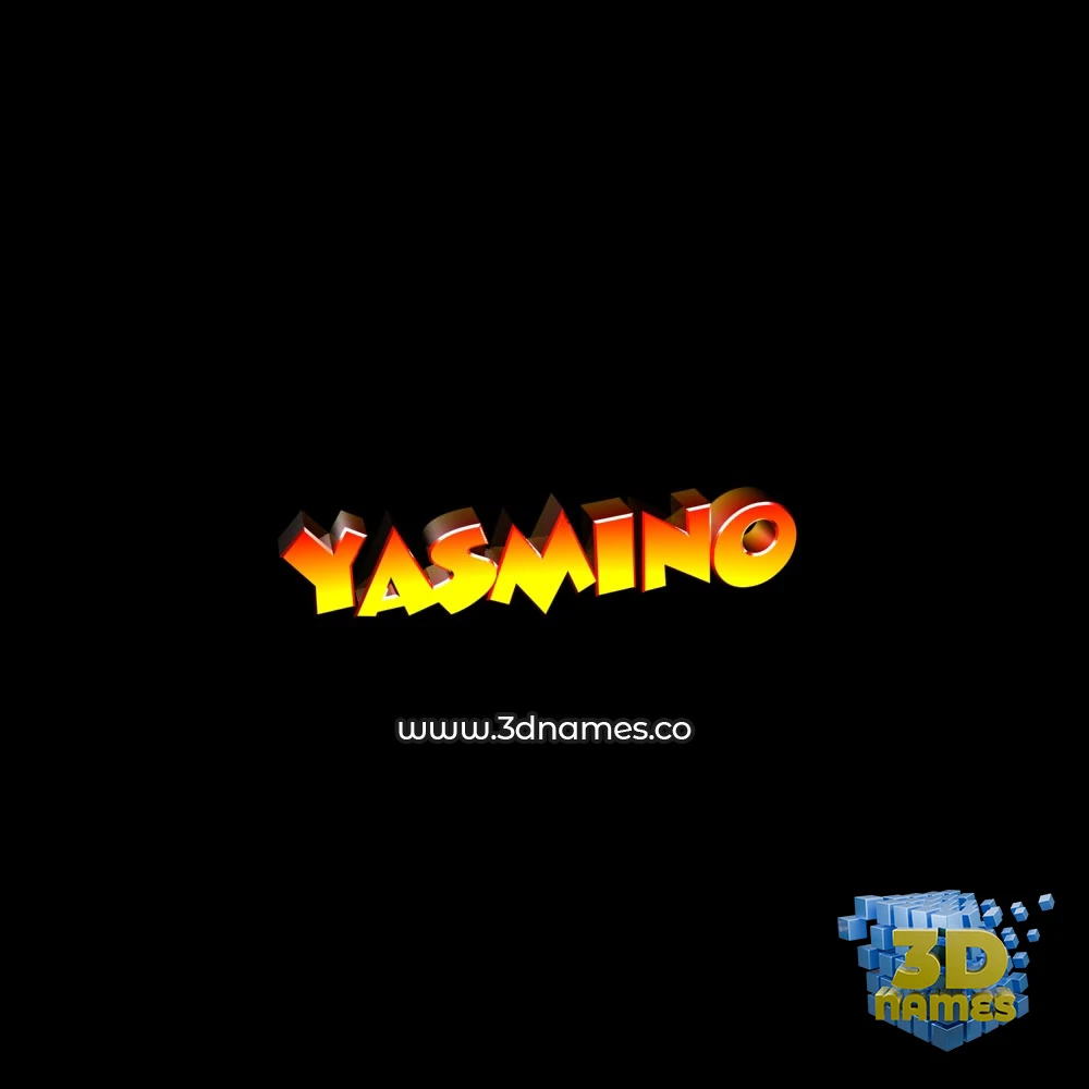 yasmino in Black Background style - 3D name wallpaper