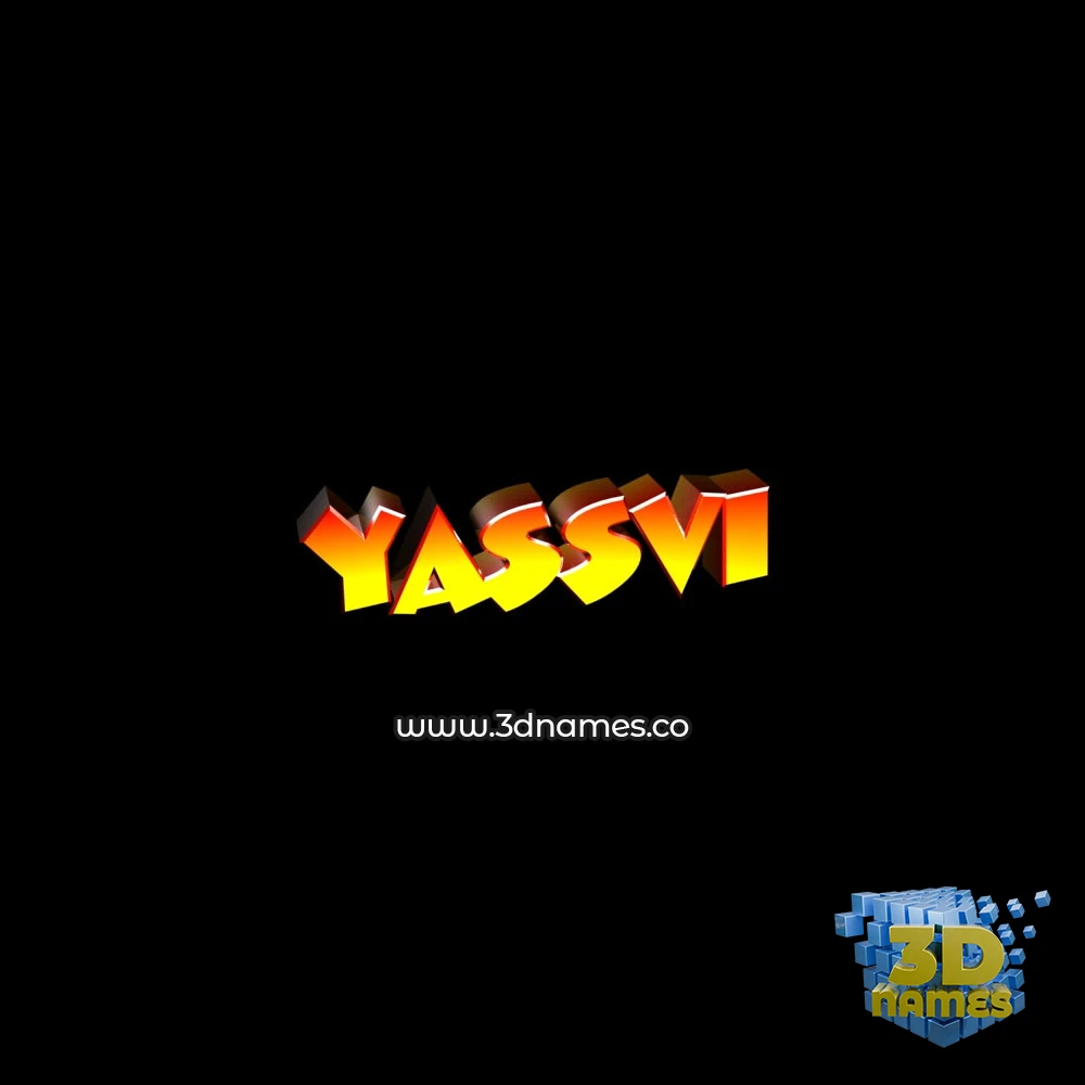 yassvi in Black Background style - 3D name wallpaper