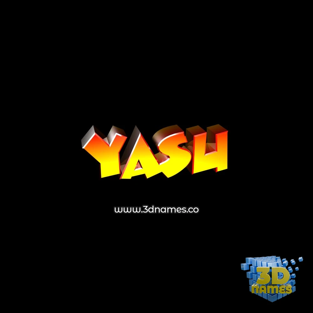yasu in Black Background style - 3D name wallpaper