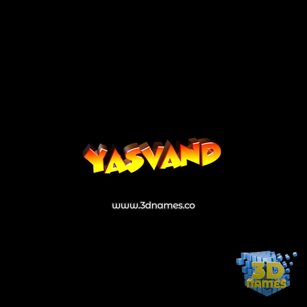 yasvand in Black Background style - 3D name wallpaper