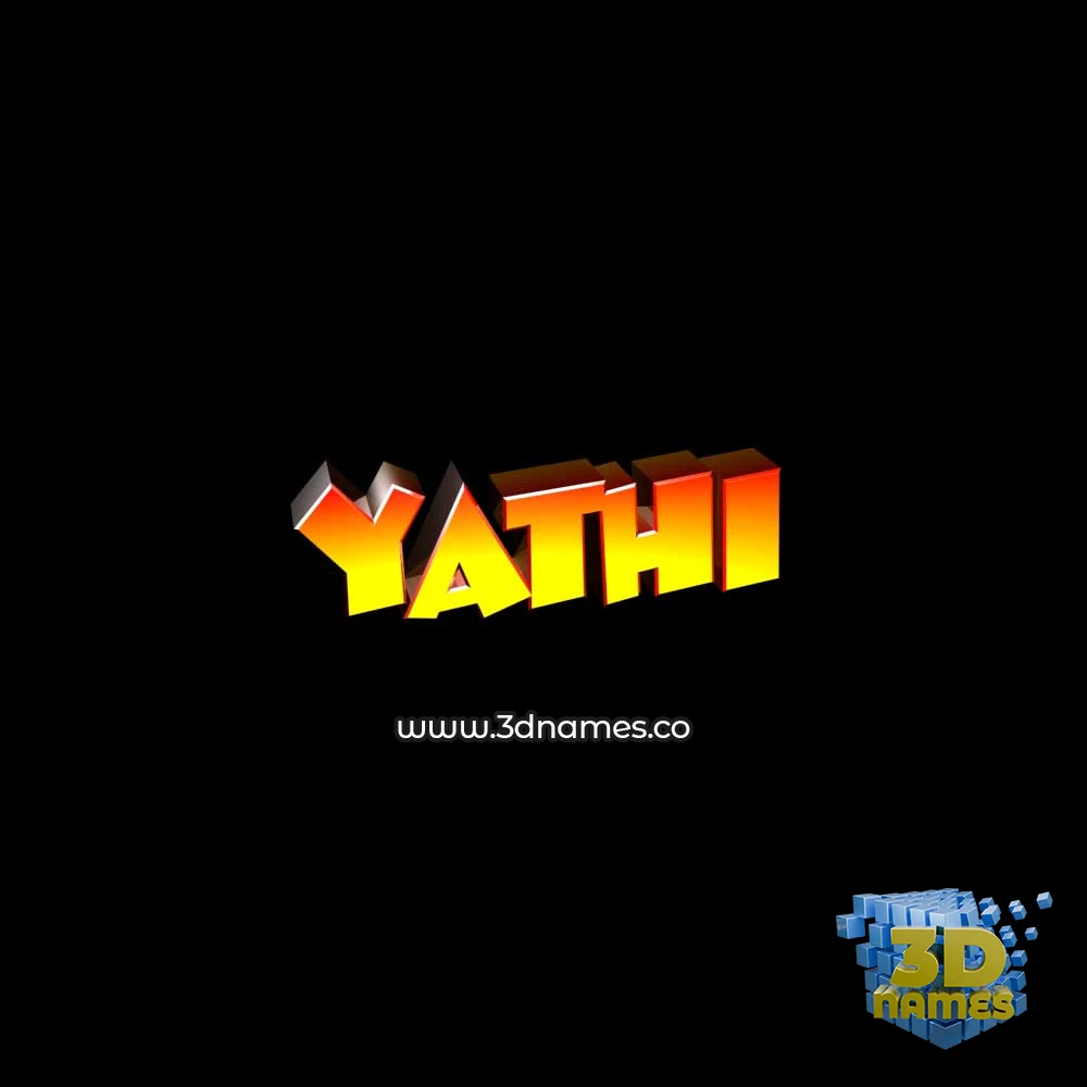 yathi in Black Background style - 3D name wallpaper