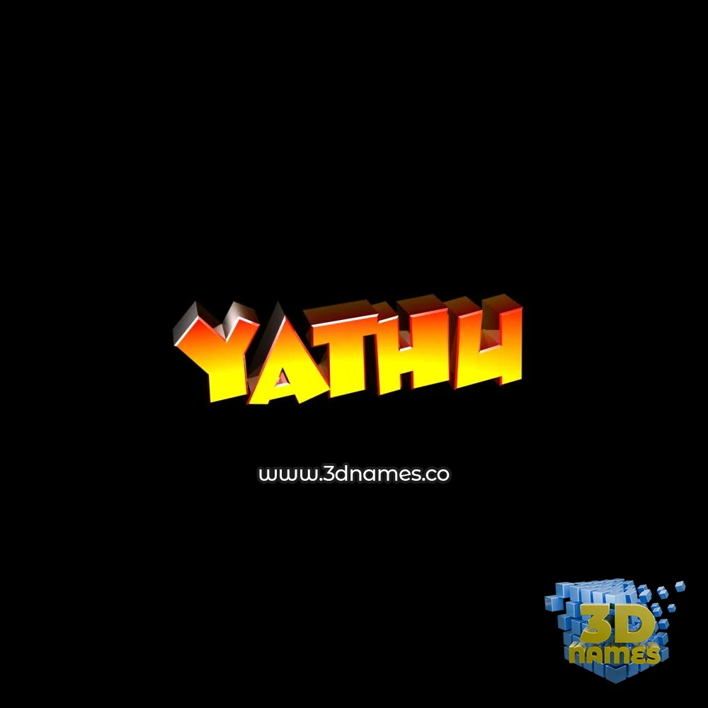 yathu in Black Background style - 3D name wallpaper