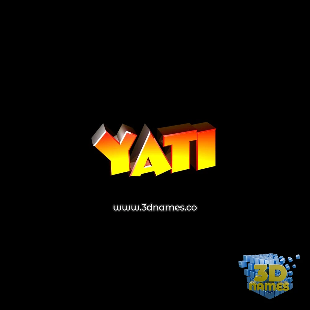 yati in Black Background style - 3D name wallpaper