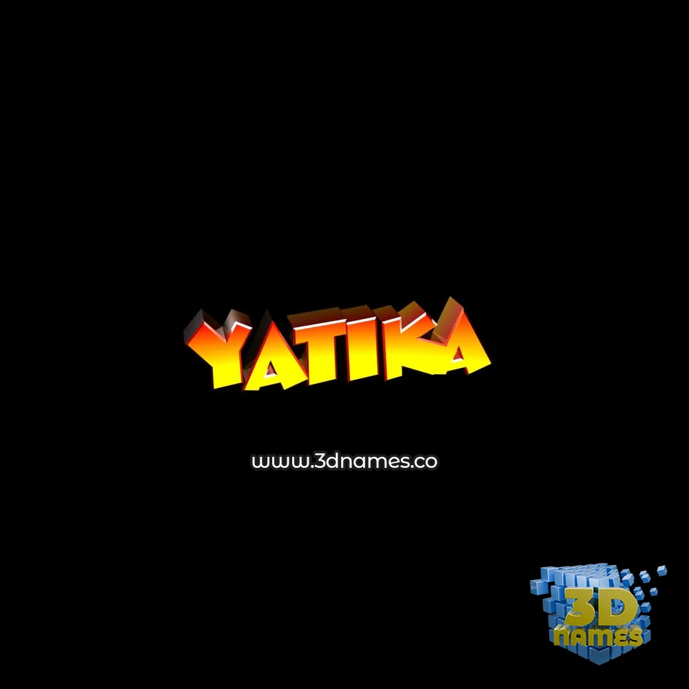 yatika in Black Background style - 3D name wallpaper