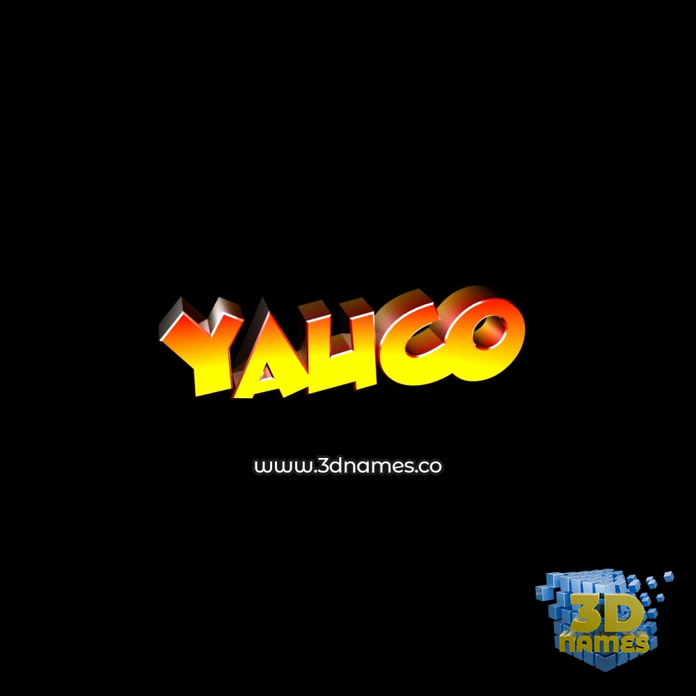 yauco in Black Background style - 3D name wallpaper