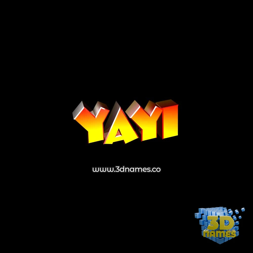 yayi in Black Background style - 3D name wallpaper