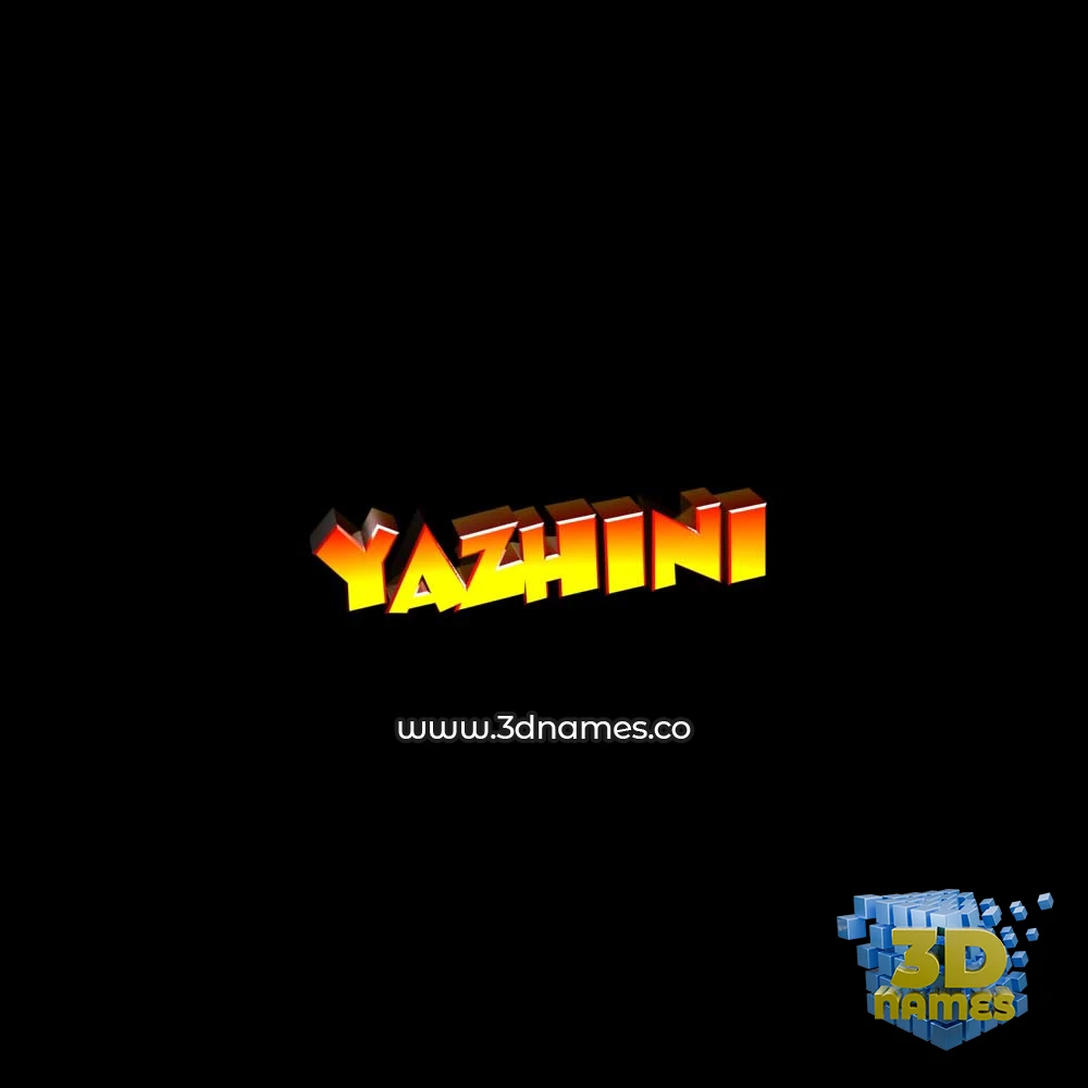 yazhini in Black Background style - 3D name wallpaper