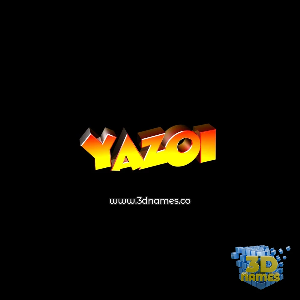 yazoi in Black Background style - 3D name wallpaper