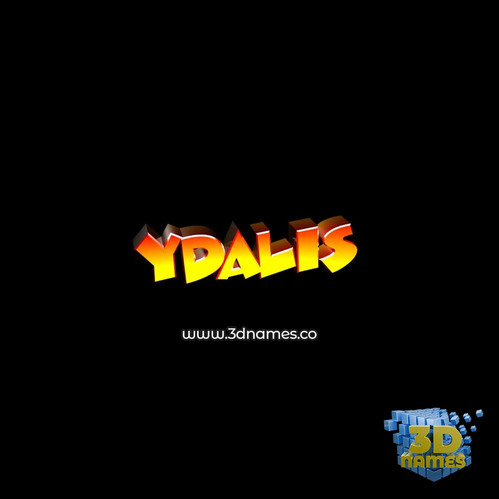 ydalis in Black Background style - 3D name wallpaper