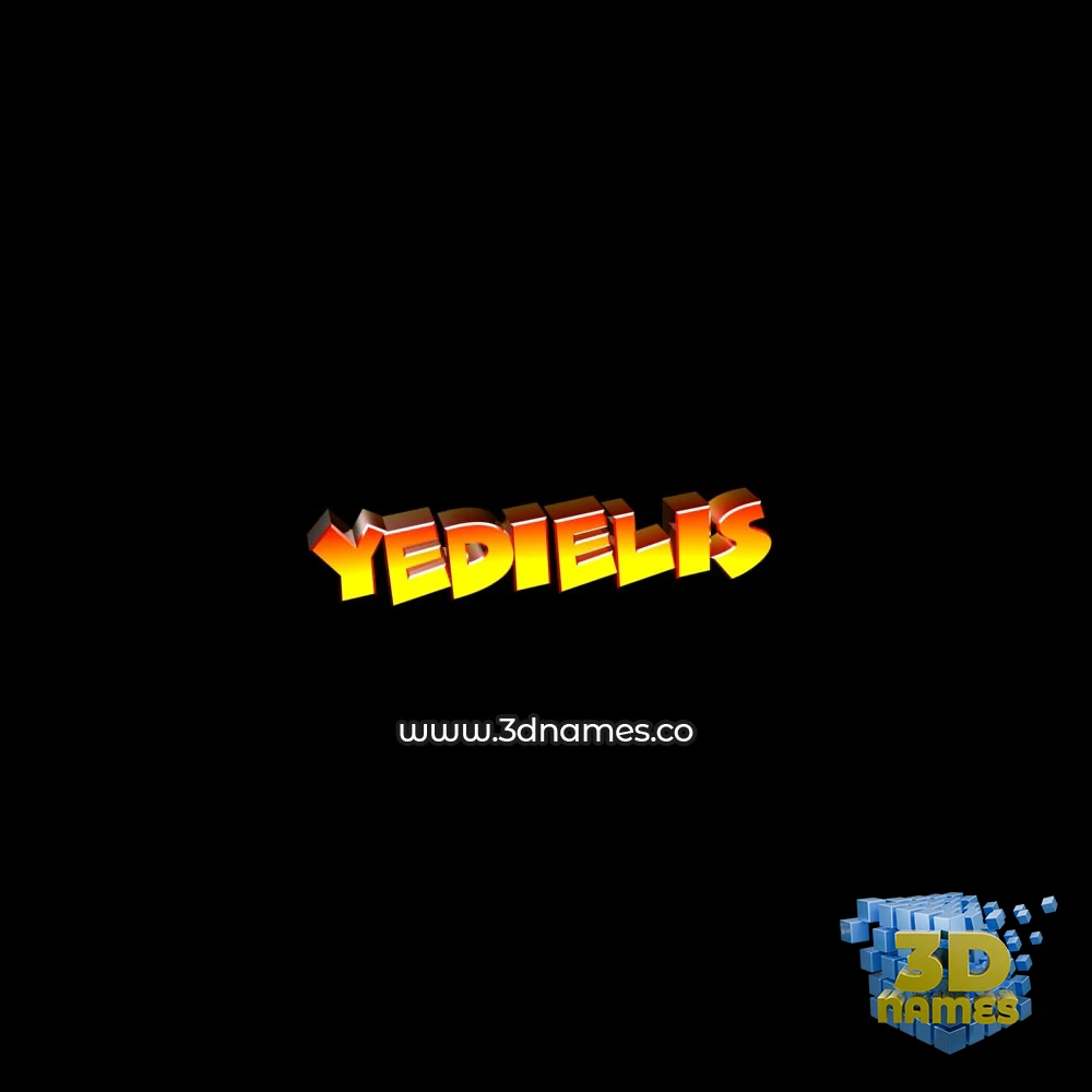 yedielis in Black Background style - 3D name wallpaper