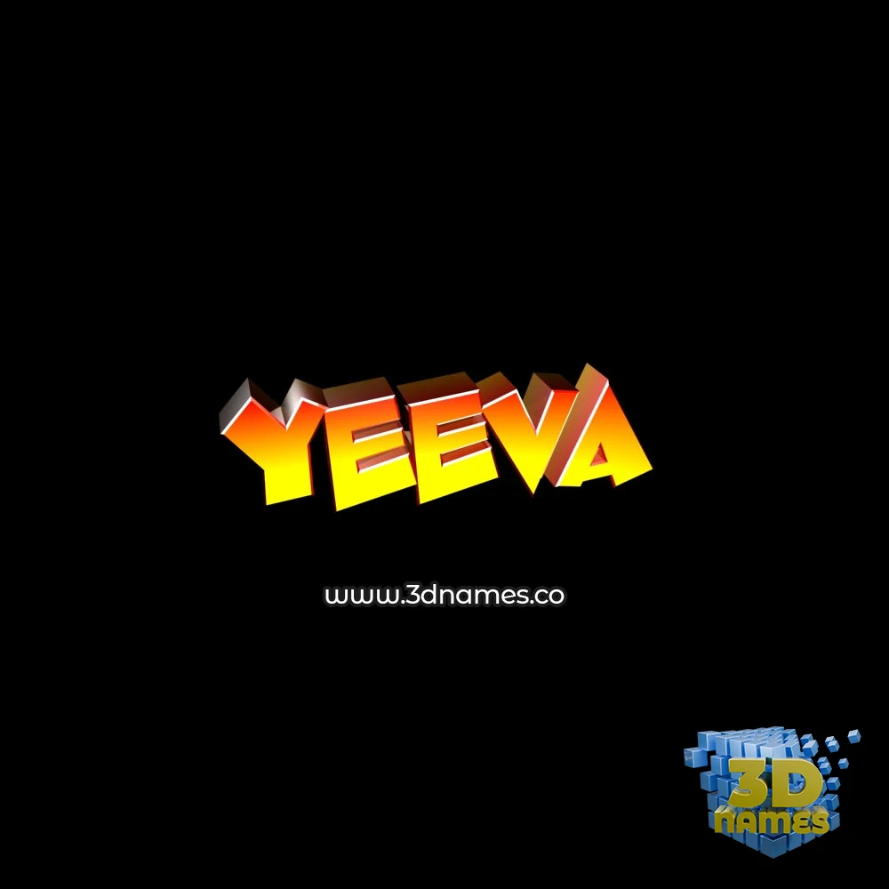 yeeva in Black Background style - 3D name wallpaper