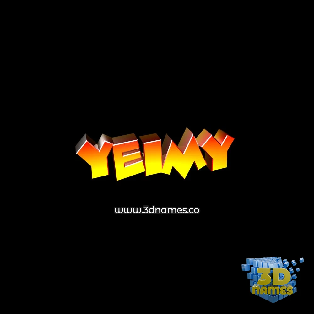 yeimy in Black Background style - 3D name wallpaper
