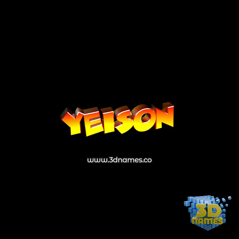 yeison in Black Background style - 3D name wallpaper