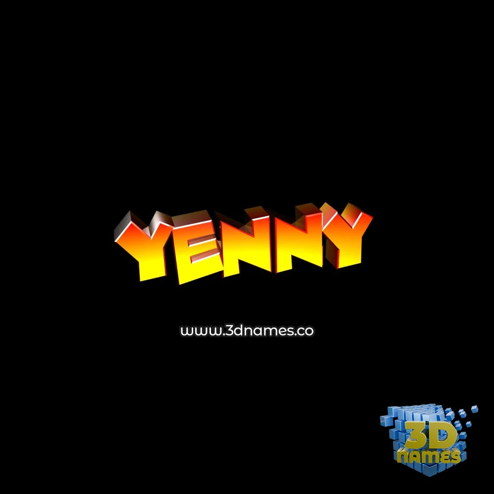 yenny in Black Background style - 3D name wallpaper