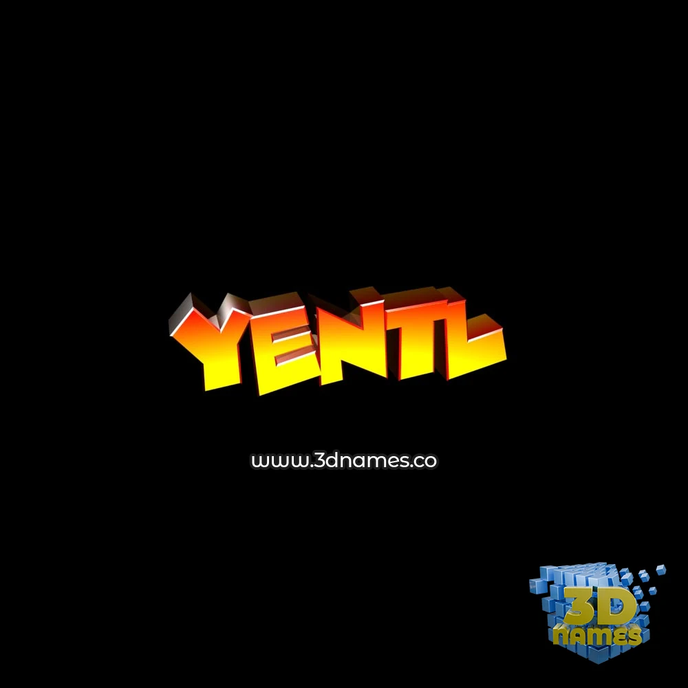 yentl in Black Background style - 3D name wallpaper