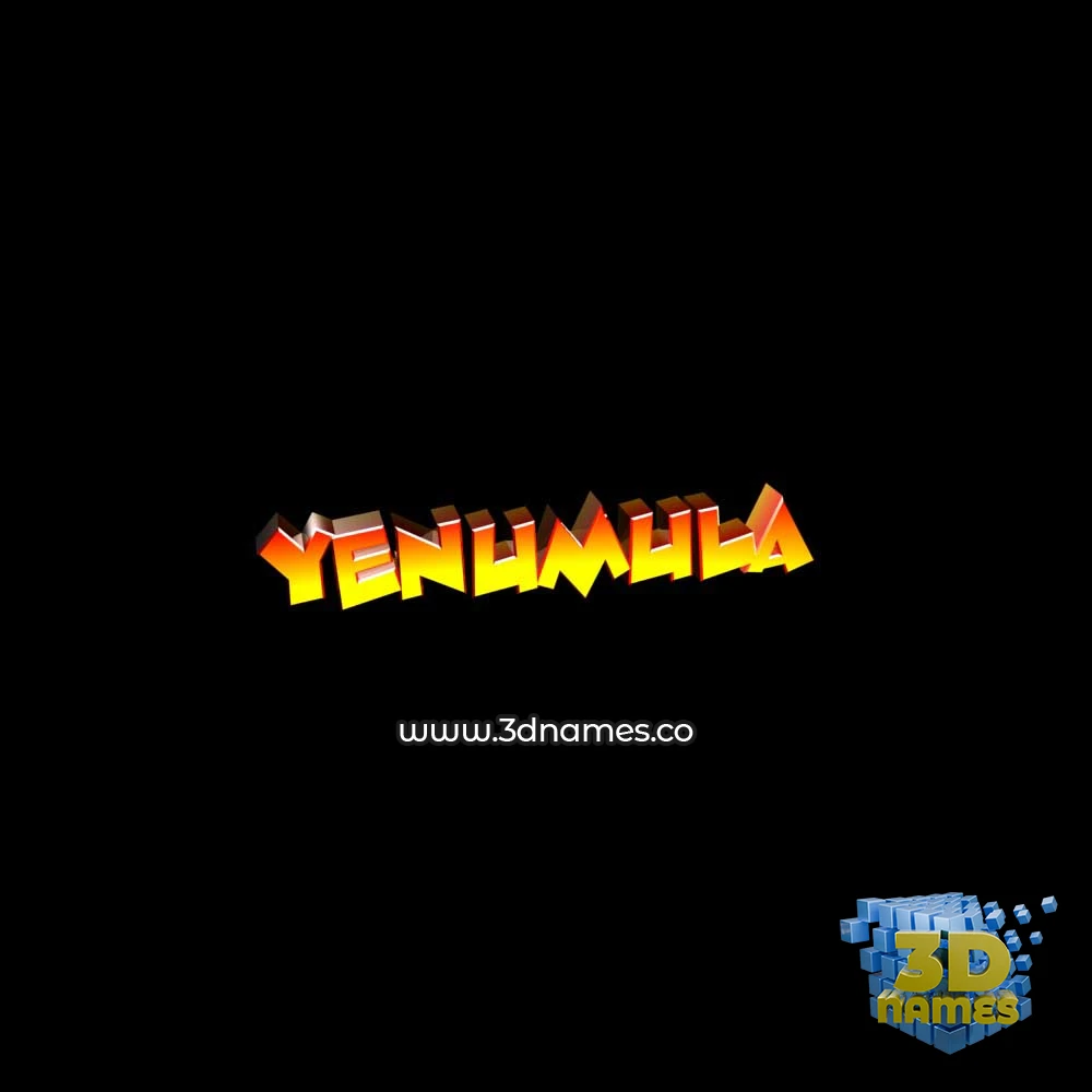 yenumula in Black Background style - 3D name wallpaper