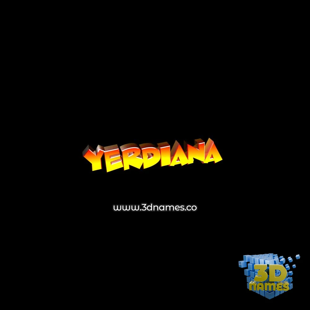 yerdiana in Black Background style - 3D name wallpaper