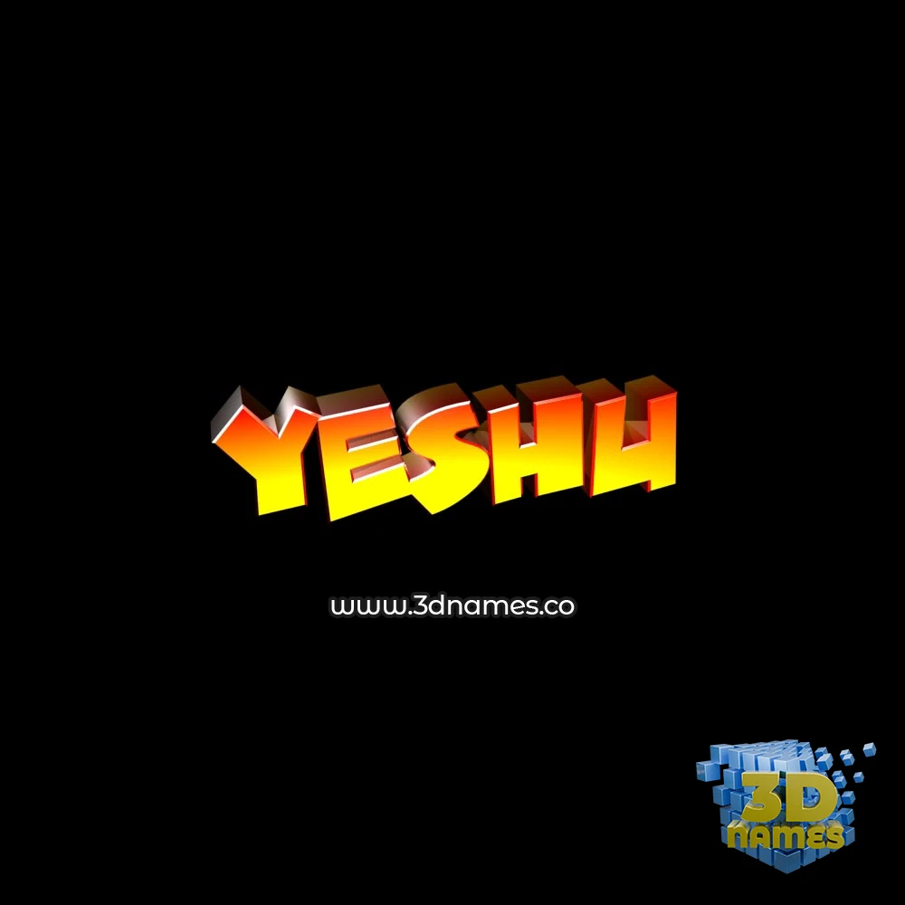 yeshu in Black Background style - 3D name wallpaper