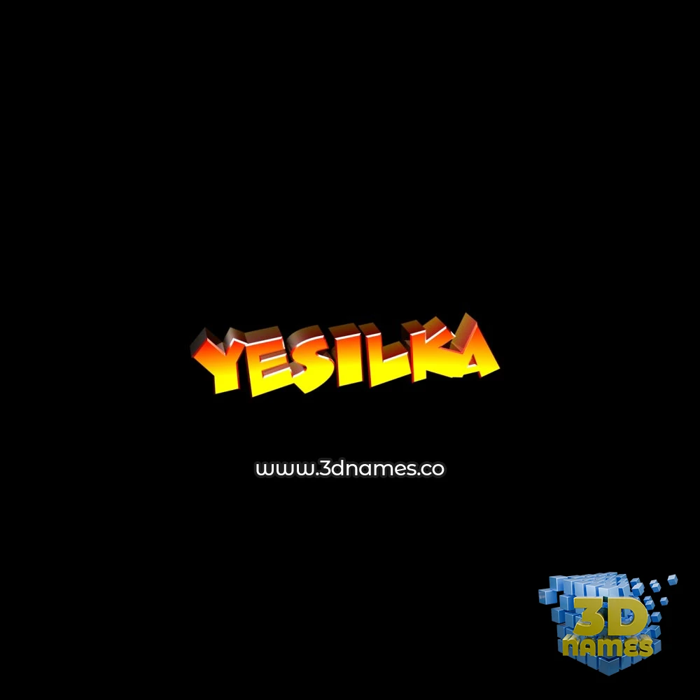 yesilka in Black Background style - 3D name wallpaper