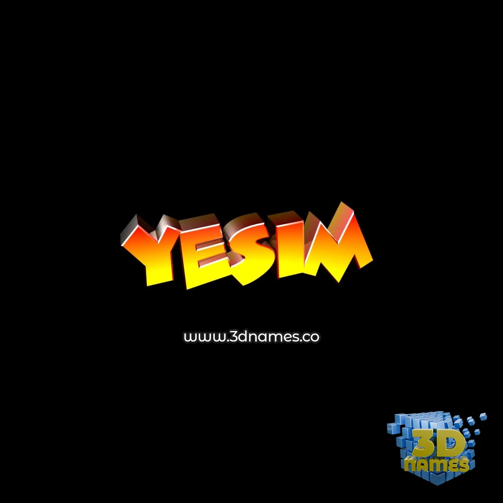 yesim in Black Background style - 3D name wallpaper