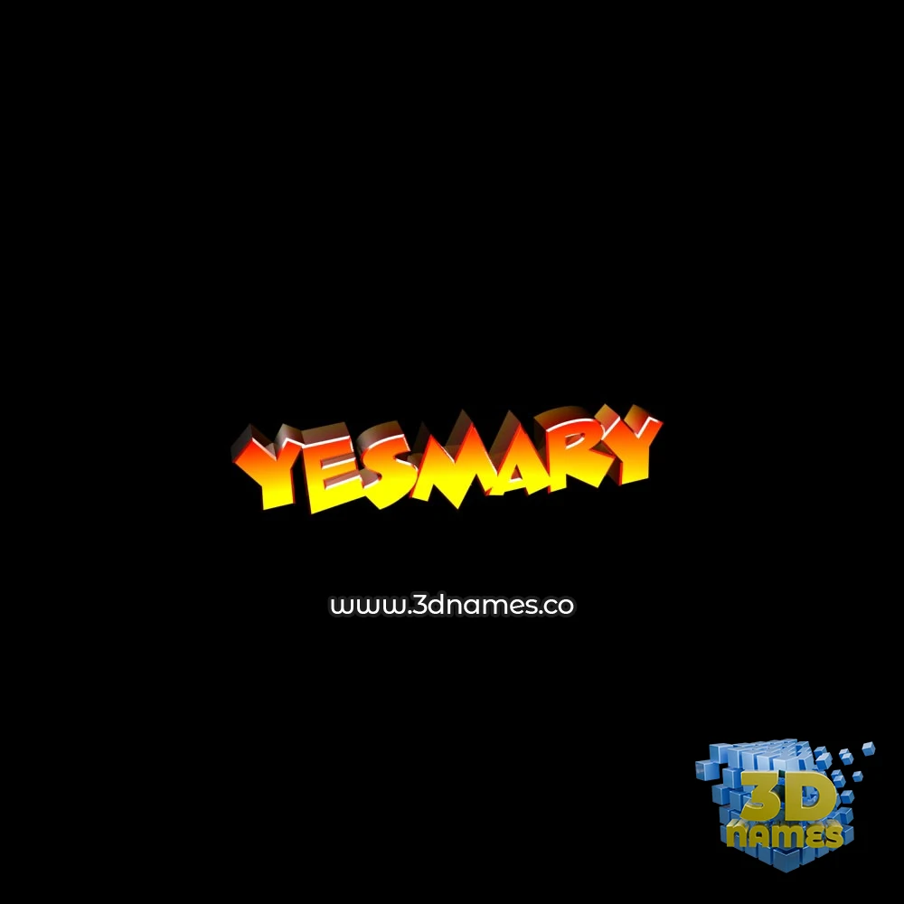 yesmary in Black Background style - 3D name wallpaper