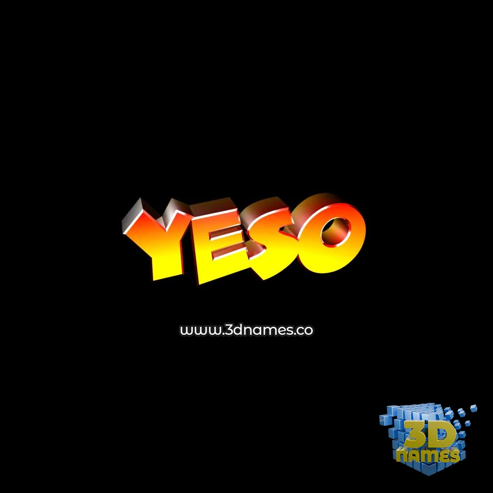 yeso in Black Background style - 3D name wallpaper