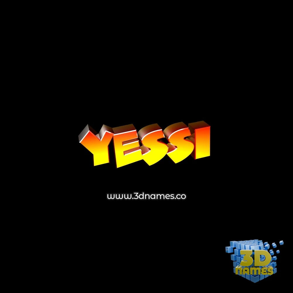 yessi in Black Background style - 3D name wallpaper