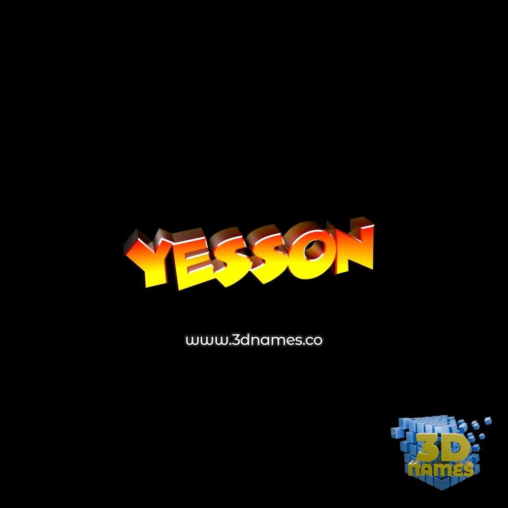 yesson in Black Background style - 3D name wallpaper