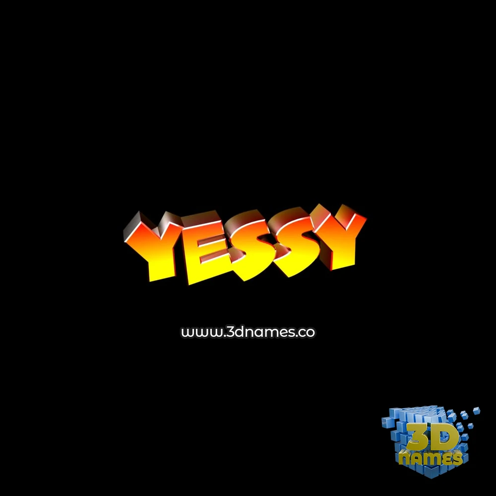 yessy in Black Background style - 3D name wallpaper