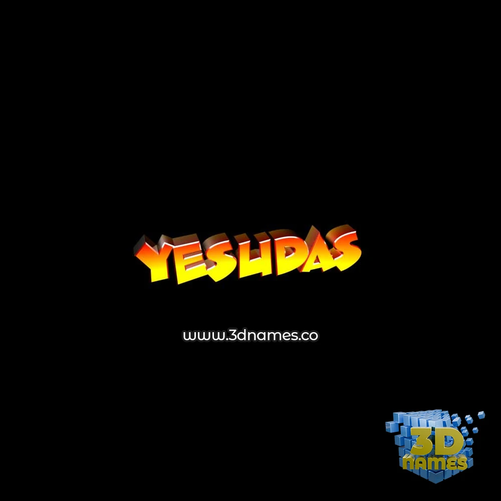yesudas in Black Background style - 3D name wallpaper