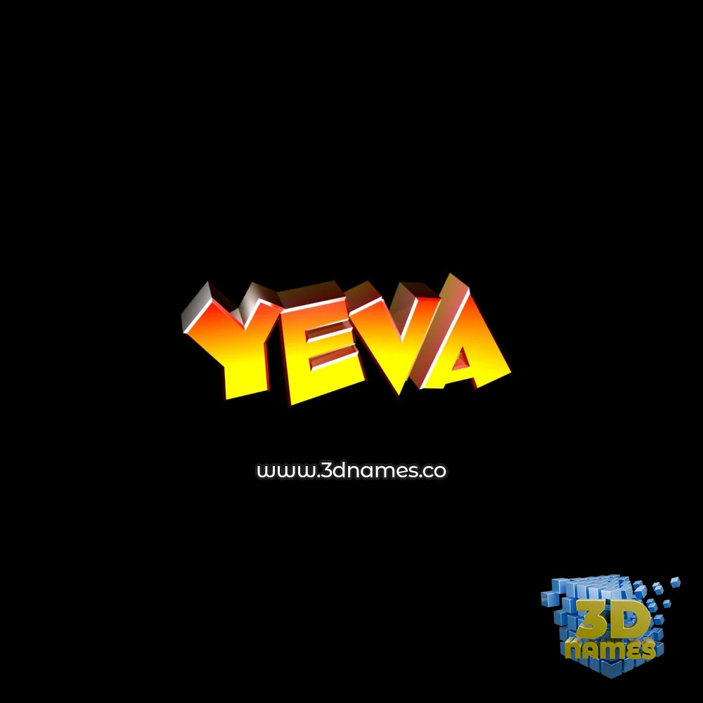 yeva in Black Background style - 3D name wallpaper